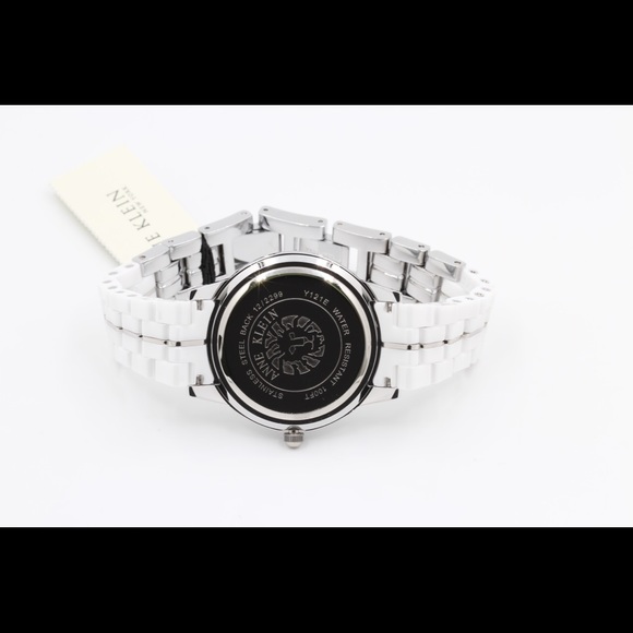Anne Klein Womens White Ceramic Silver Watch Set - Picture 3 of 8